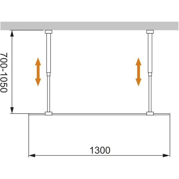 неподвижная перегородка 130 см cezares liberta-l-2-130-c-cr прозрачное