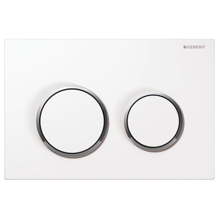 Кнопка для инсталляции Geberit Omega 20 115.085.KJ.1 белый/глянцевый цвет хром
