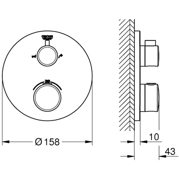 термостат для ванны grohe grohtherm 24077000