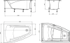 акриловая ванна roca hall angular 150х100 zru9302864 l без гидромассажа