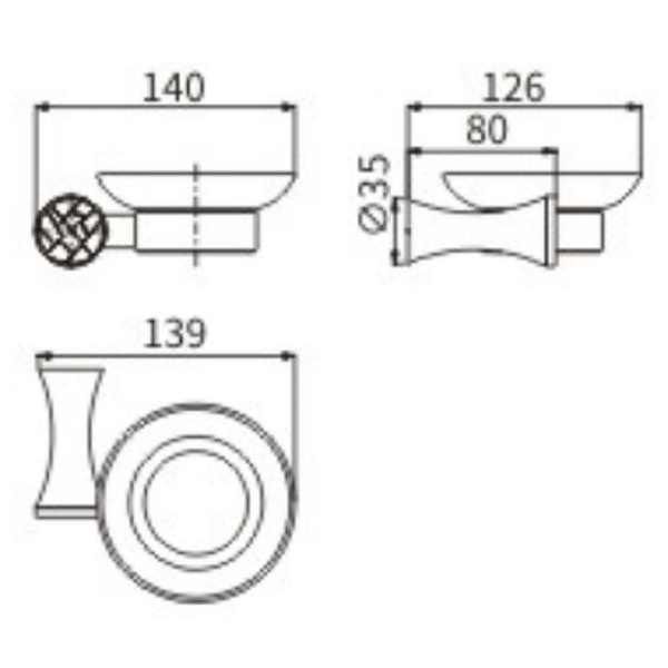 Мыльница CeramaLux Virginia 94304A Хром Мыльница CeramaLux Virginia 94304A Хром