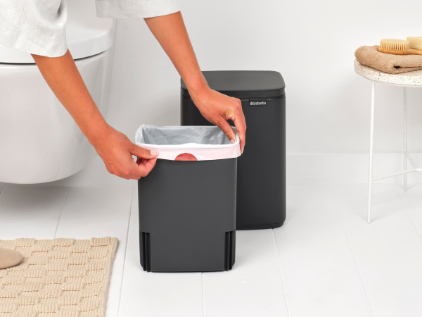 Мусорное ведро Brabantia Bo 233722 7 л, минерально-графитовое