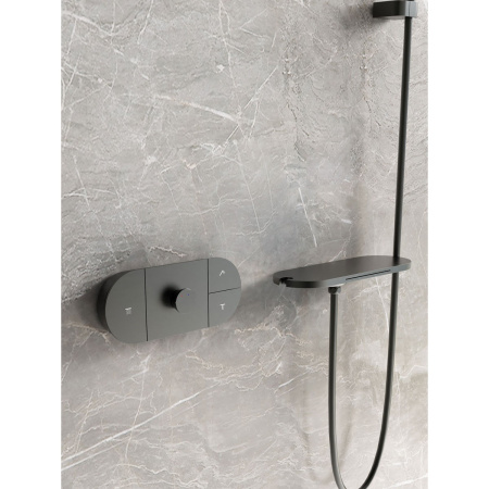 душевая система vincea futura vsfw-2f12tmb, термостатическая, на 3 потребителя, цвет черный