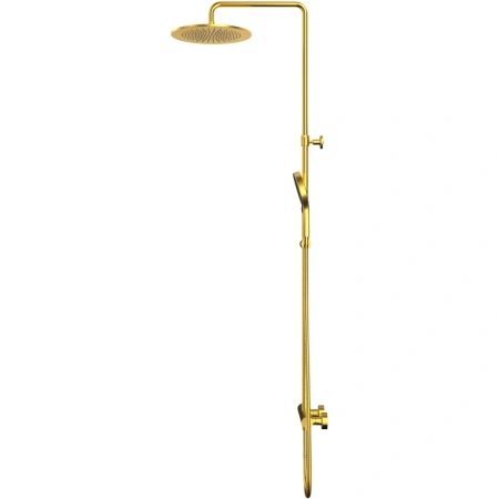 душевая система whitecross y y1254topglb 300 мм, с термостатом, золотой матовый