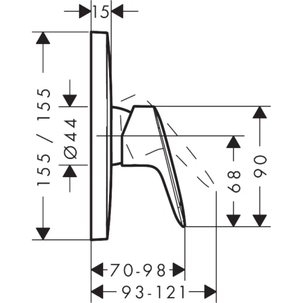 смеситель для душа hansgrohe logis 71605670