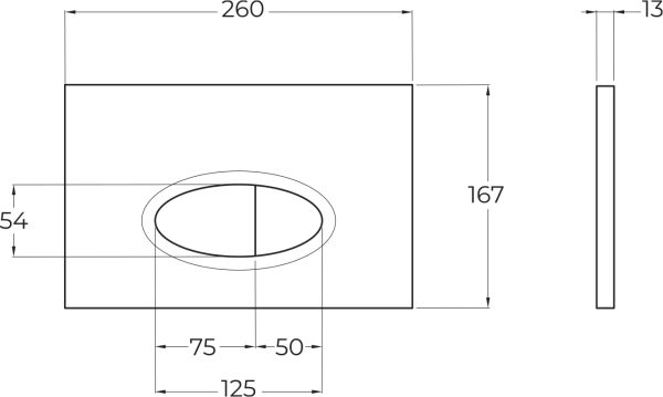 кнопка для инсталляции belbagno bb054nero черная матовая