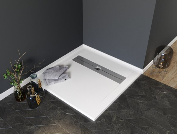 душевой поддон из искусственного камня aquanet delight 90×90 255441 с антискользящим покрытием