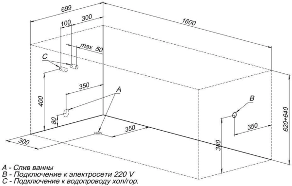 акриловая ванна aquanet nord 160x70 205533 с каркасом, цвет белый