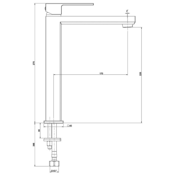смеситель для раковины paini grazia 21pz205ll черный матовый