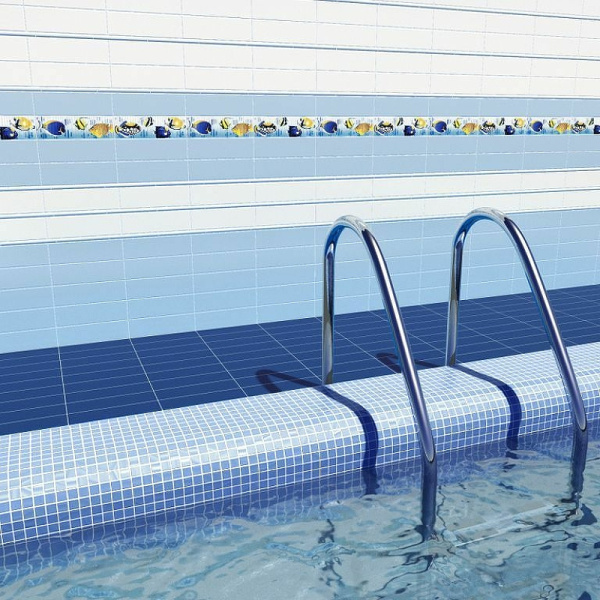 Керамическая плитка Kerama Marazzi Баттерфляй синяя 2834 настенная 8,5х28,5 см