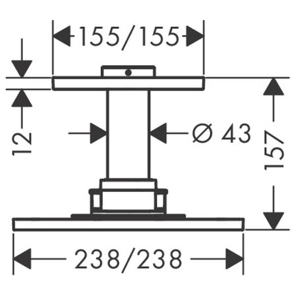 верхний душ 238 мм axor showersolutions 35308000