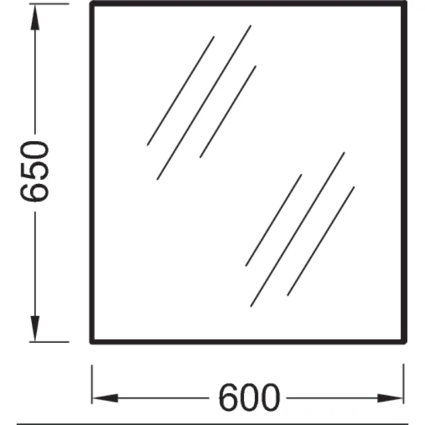 зеркало 60x65см jacob delafon ola eb1080-ru