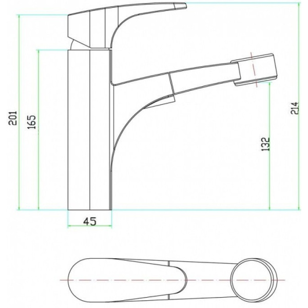 смеситель для кухни zorg inox szr-1384 p-a