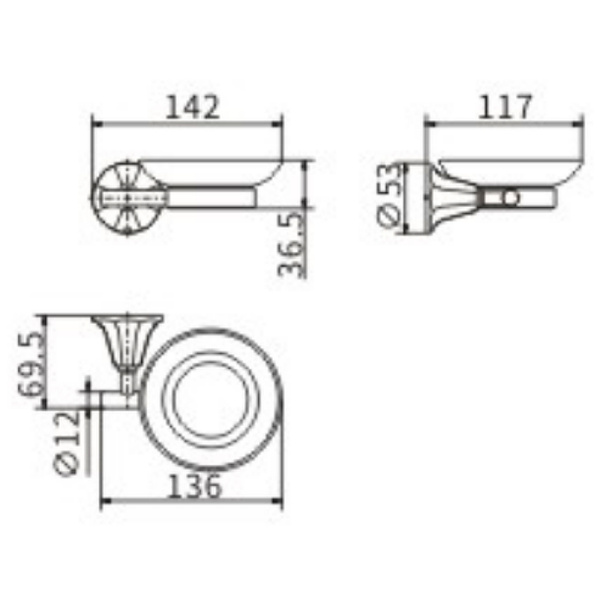 Мыльница CeramaLux Biatrichi 73004-1 Черная матовая Мыльница CeramaLux Biatrichi 73004-1 Черная матовая