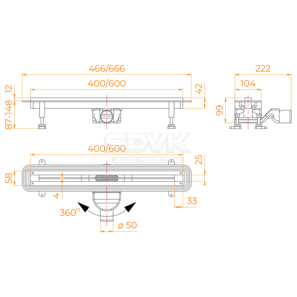 душевой трап rgw sdr-56