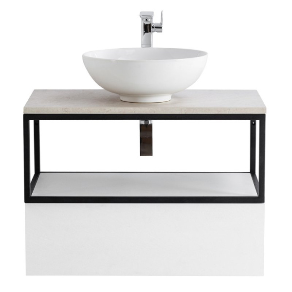 вставка на дно металлической консоли под раковину 80 cezares cadro-80-mens-nero