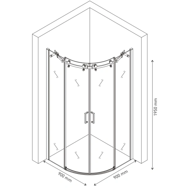 душевой уголок 90x90 см berges gelios 061025 прозрачное