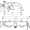 смеситель hansgrohe tecturis s 73422000 для ванны с душем, хром