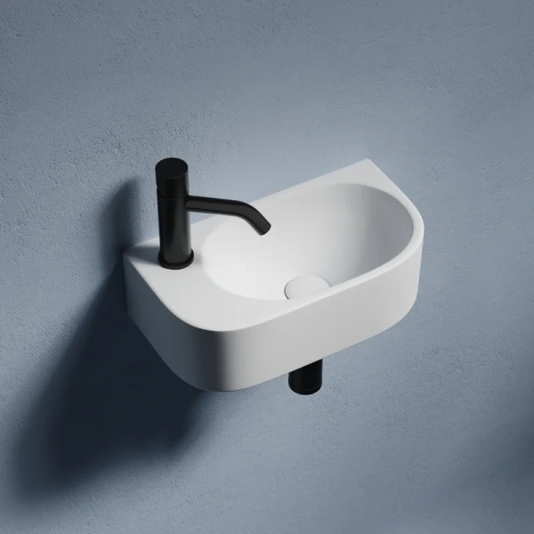 раковина ceramicanova element cn6066r подвесная, чаша справа, 40х21.5 см, белая