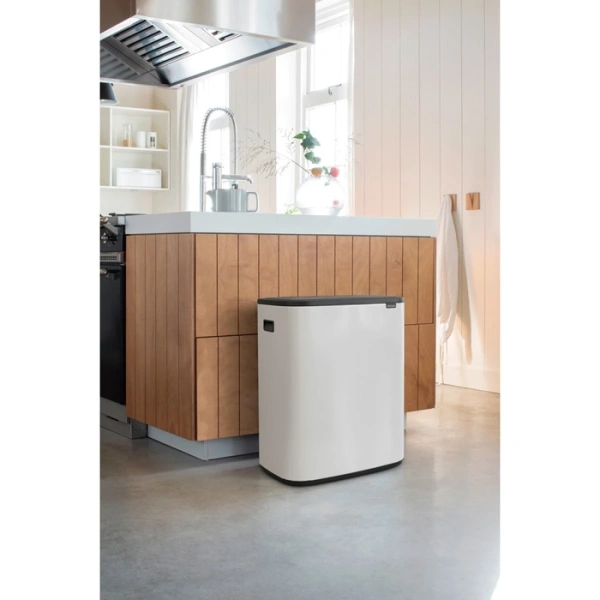 Мусорное ведро Brabantia Bo Touch Bin 221408 30+30 л, белое