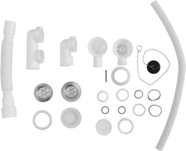 слив-перелив для ванны aquanet 328880 хром, с сифоном
