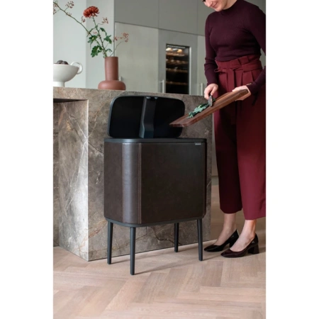 мусорное ведро 11+23л brabantia touch bin bo 127328