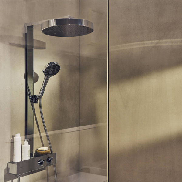 hansgrohe hansgroh rainfinity душевая система с верхнем душем 36см., термостатическим смесителем, ручным душем и шлангом 160см., цвет: хром
