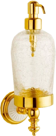 Дозатор для мыла Boheme Palazzo 10117, золото, белый