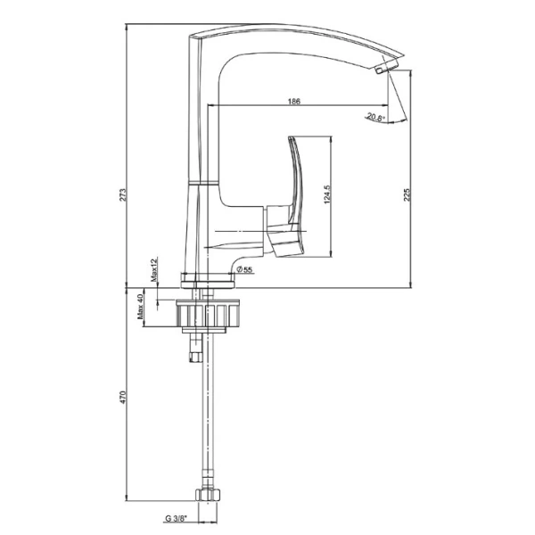смеситель для кухни paini magnum mgcr572 цвет хром