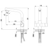 смеситель для кухни lemark comfort lm3061pgs серый шелк