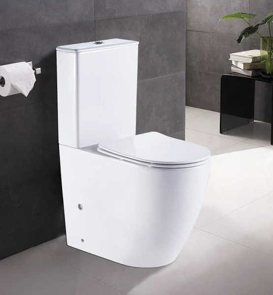 унитаз компакт azario mirada az-1289a напольный, безободковый, с бачком и сиденьем микролифт, 65.5х38.5х92 см, белый