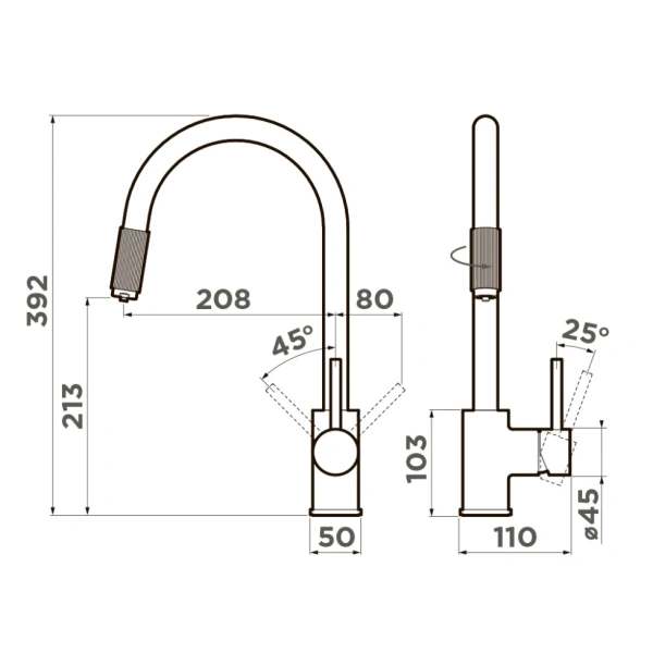 смеситель для кухни omoikiri tamura 4994334