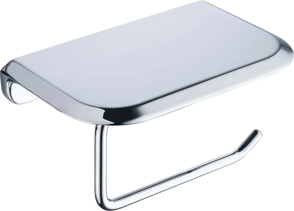 Держатель туалетной бумаги Cezares Liner PHM-01 с полкой для телефона, хром