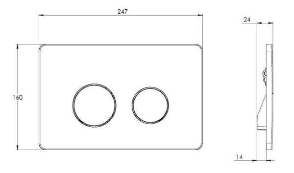 кнопка смыва для инсталляции azario az-8200-0087/az-p57-0190 черный матовый