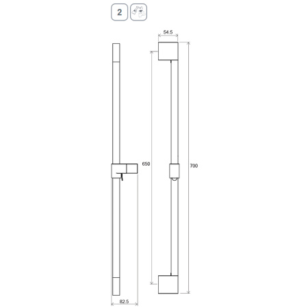 душевая штанга ravak 974.60rgb x07p715 розовое золото