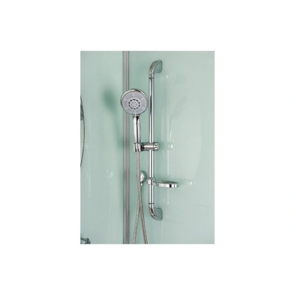 душевая кабина esbano es-f90c 90×90×210 см, профиль матовый хром, стекло мороз