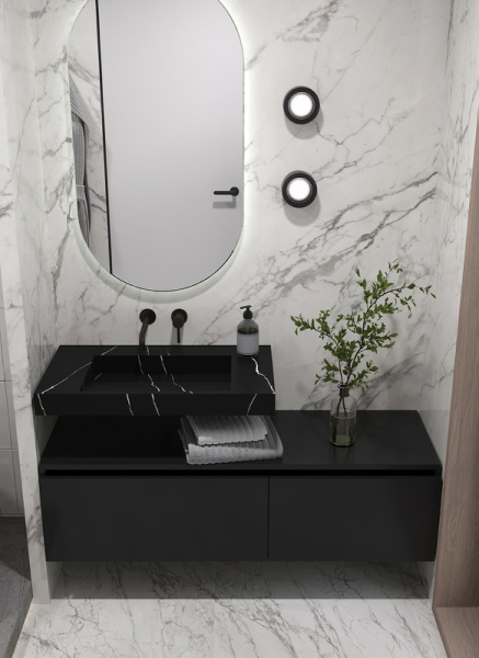 раковина boheme armadi art flat 80 859-080-nm черный мрамор