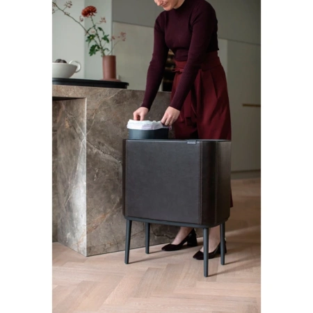 мусорное ведро 11+23л brabantia touch bin bo 127328