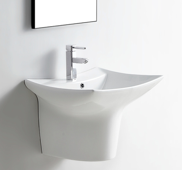 раковина подвесная 60 см ceramalux g-822 белая