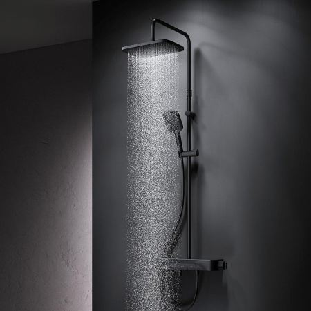 душевая система am.pm func f078f322 с термостатом, черный матовый