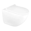 унитаз azario trevi az-0093uq3 подвесной, безободковый, с сиденьем микролифт, слив "торнадо", 49.5х36х39 см, белый