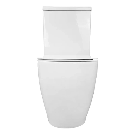 унитаз компакт azario corsa az-2062s-g напольный, безободковый, с бачком и сиденьем микролифт, с арматурой geberit, 63х38х83 см, белый