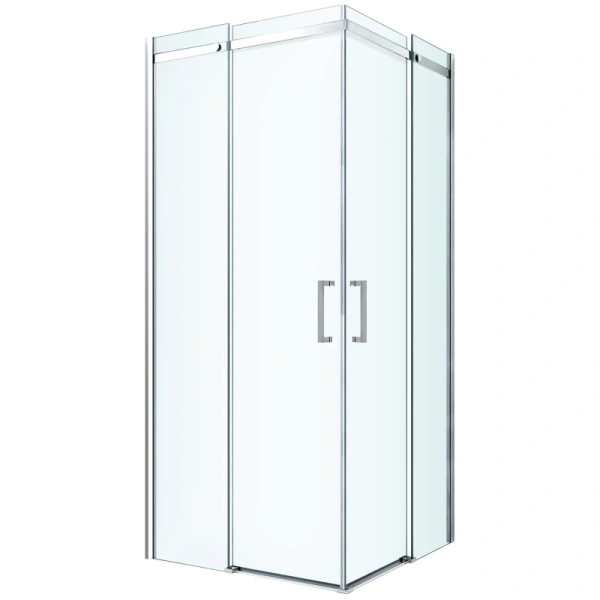 душевой уголок berges melita 100×100 061024 профиль хром, стекло прозрачное
