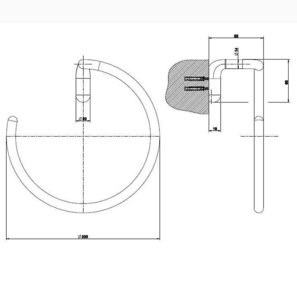Полотенцедержатель Gessi Goccia 38109#079