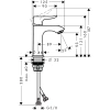 смеситель для раковины без донного клапана hansgrohe metris 31186000