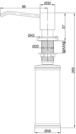 дозатор для моющего средства paulmark rein d002-328 бежевый