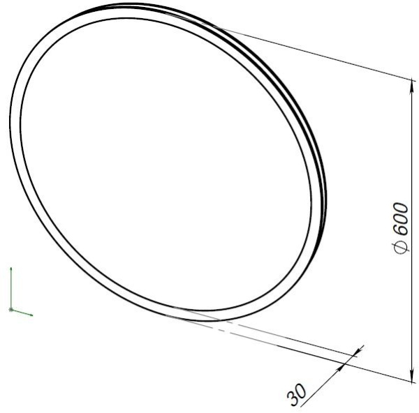 зеркало aquanet optima 60 с led подсветкой