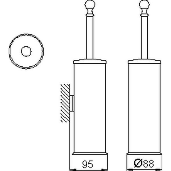 Ёршик для унитаза Huber Croisette 4038.01H.DO