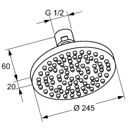 верхний душ 245 мм kludi a-qa 665110500