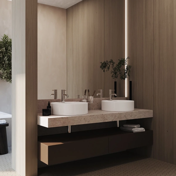 раковина aqueduto espiral esp0610 накладная, круглая, с 1 отв., ø46xh15.5 см, белый